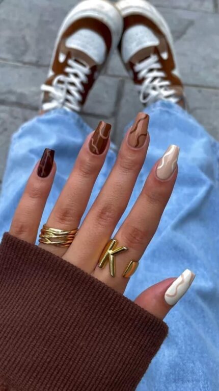 Brown Nails Inspo