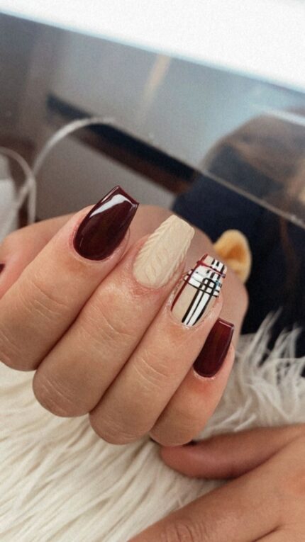 Burberry Nail Design