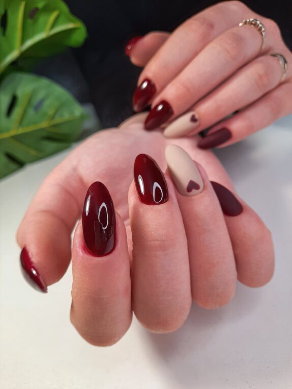 Maroon Nail Inspo