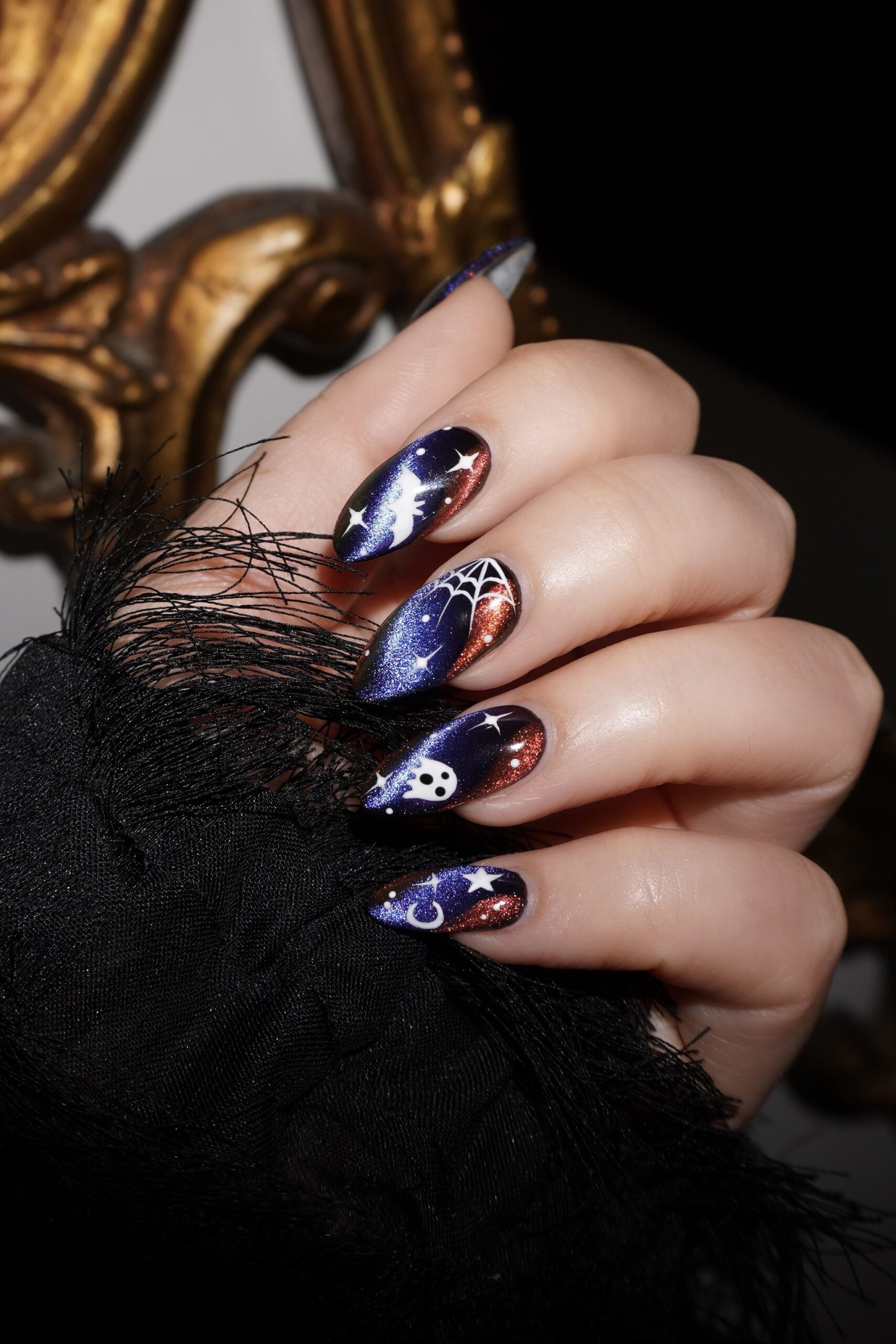 Cat Eye Halloween Nails Living After Midnite