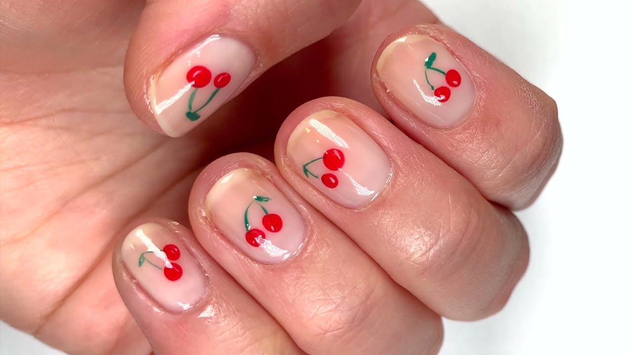 Cherry Nail Art Manicure Olive June YouTube