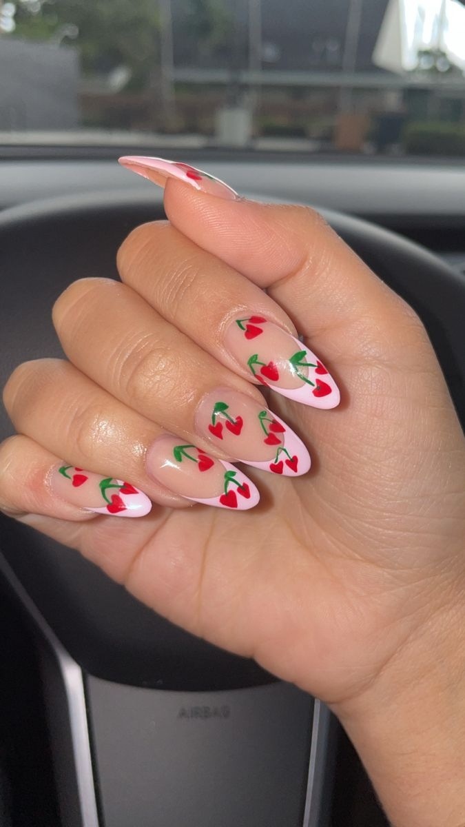 cherry nails inspo