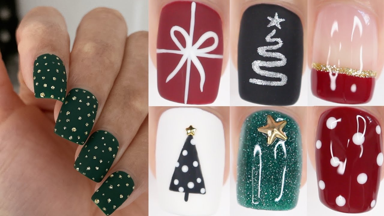 CHRISTMAS NAIL DESIGNS Christmas Nail Art Compilation Using Gel Polish At Home YouTube