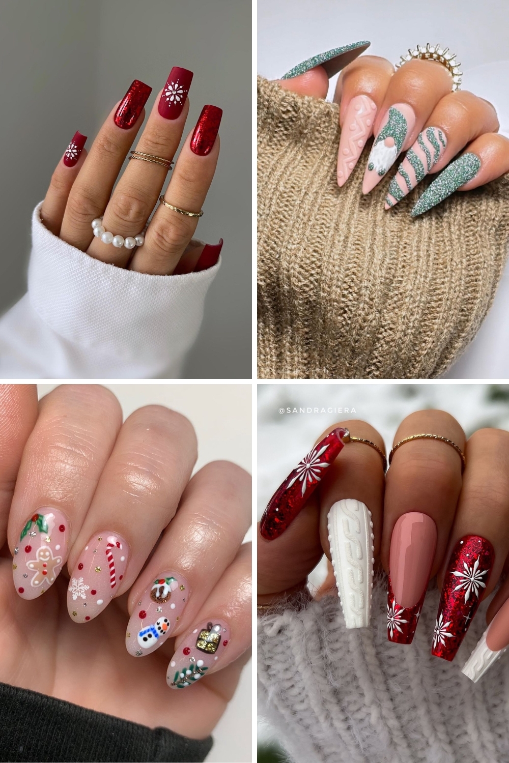 nails with christmas design