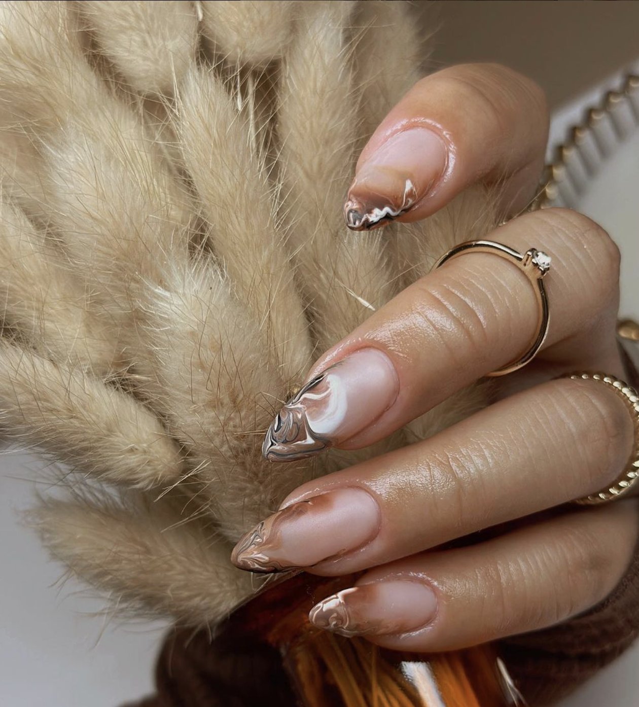 Cozy Up With 24 Almond Nail Designs For Fall You ll Love Nailz In Bloom