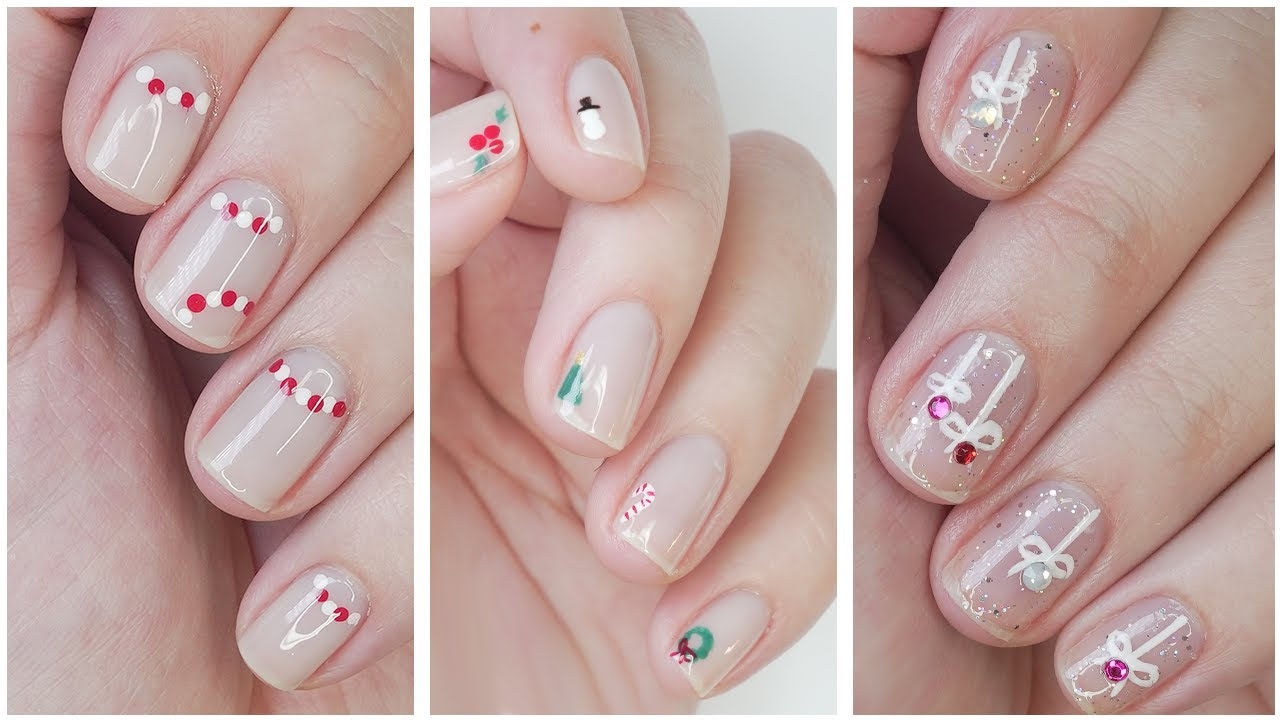 Cute Nail Art 2023 Easy Minimalist Christmas Nail Design Compilation YouTube