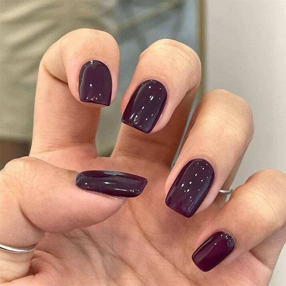 dark purple nail designs