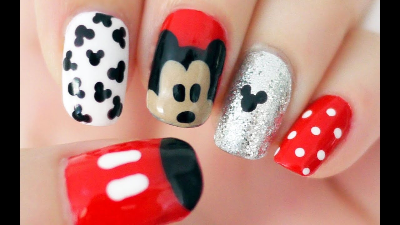  Disney Mickey Mouse Inspired Nails YouTube