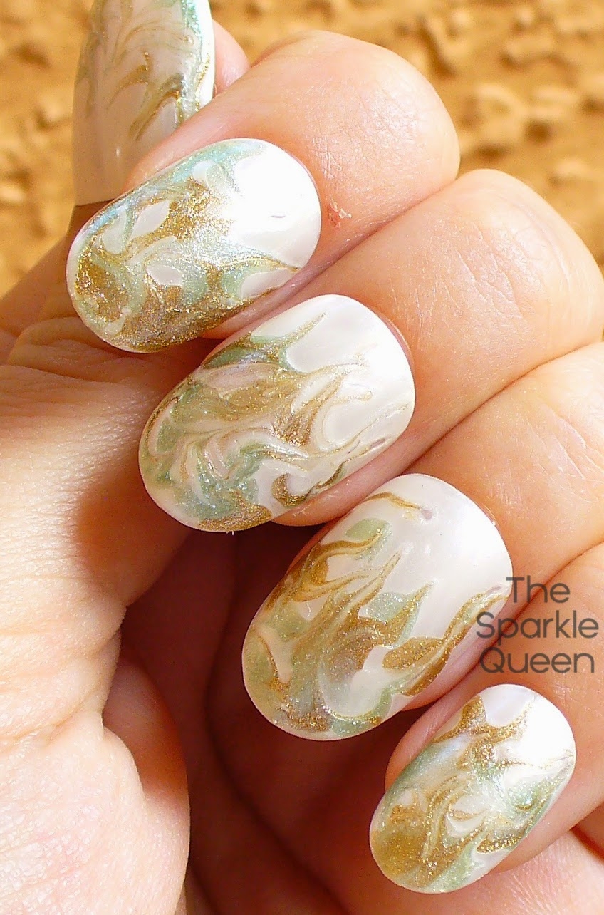 Dry Marble Nail Art My First Attempt A Sparkly Life For Me