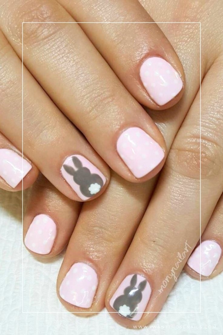 Easter Nail Inspo Cute And Simple Bunny Nails For Short Manicures