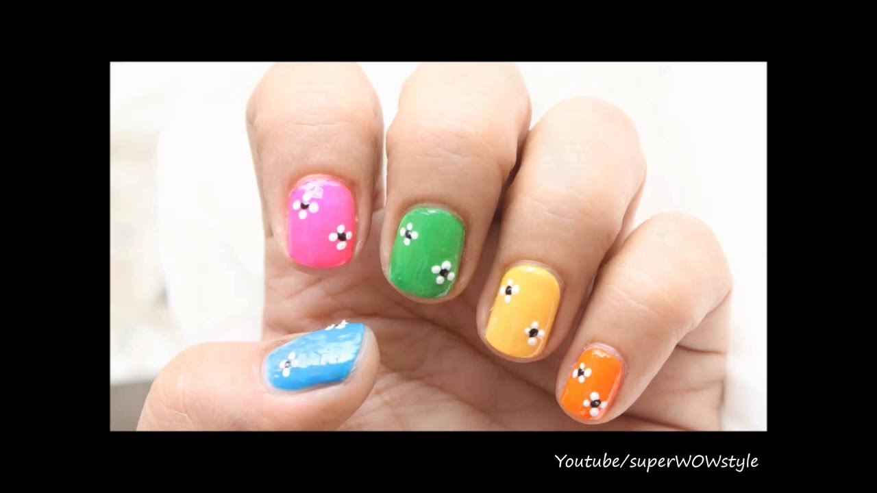 Easy Nail Designs For Kids Beginners Nail Art Using Toothpick YouTube