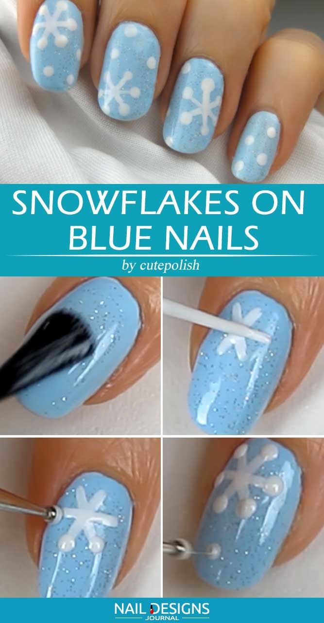 snowflake nail design