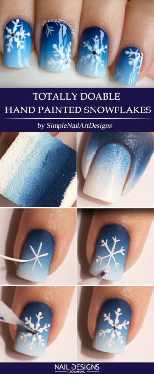 Snowflake Nail Designs