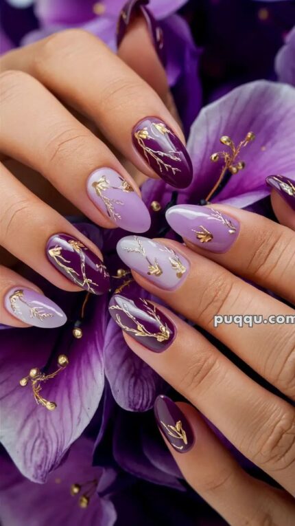 Elegant Purple Nail Designs