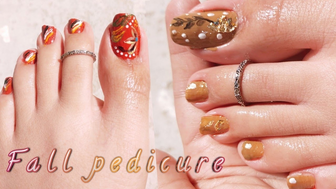 fall toe nail designs