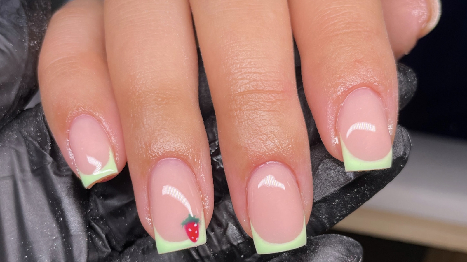 gel summer french tip nail designs