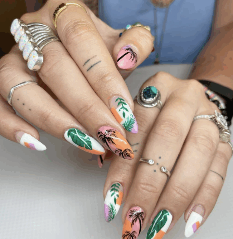 Get Vacation Ready 20 Summer Nail Designs With Palm Trees Nailz In Bloom