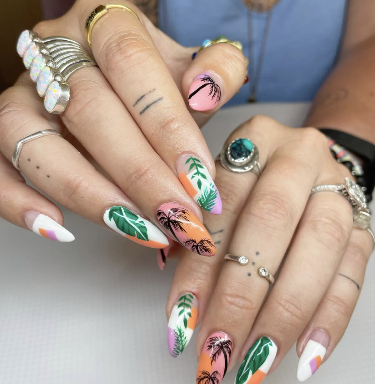 Get Vacation Ready 20 Summer Nail Designs With Palm Trees Nailz In Bloom