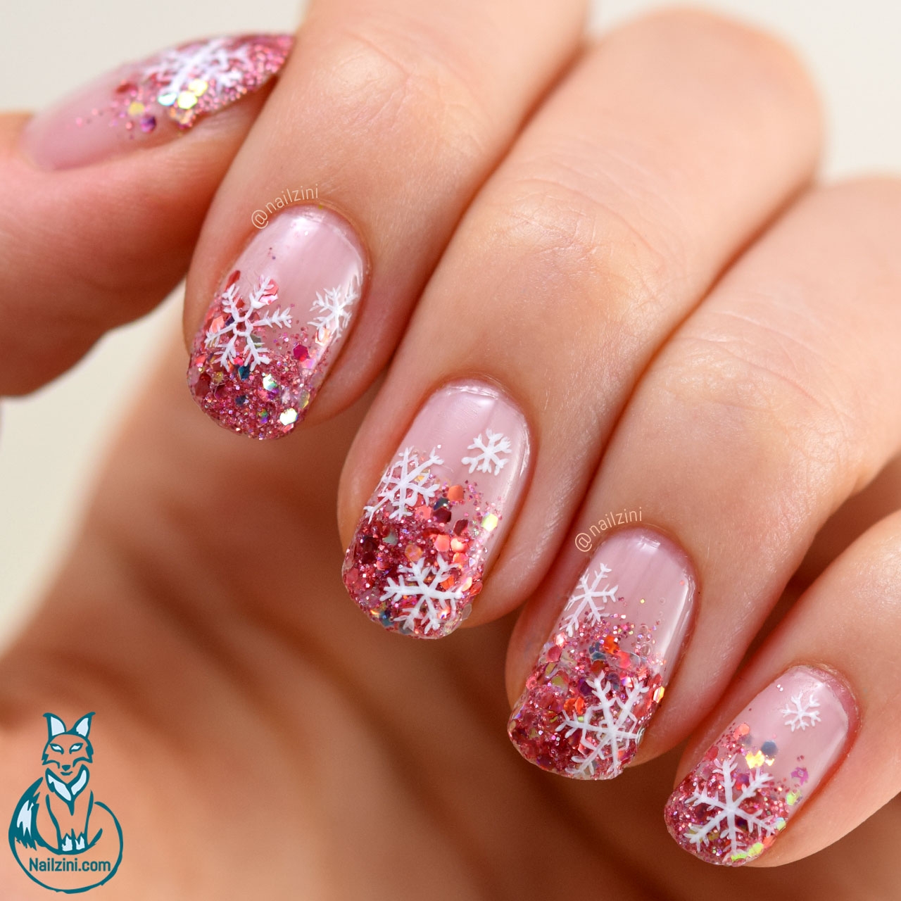 Glitter Gradient Snowflake Nail Art Born Pretty Review Nailzini A Nail Art Blog