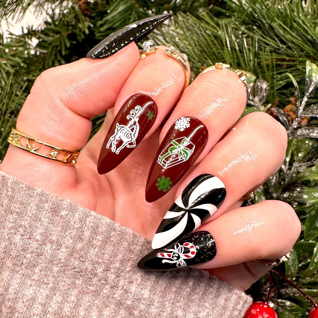 christmas design nails