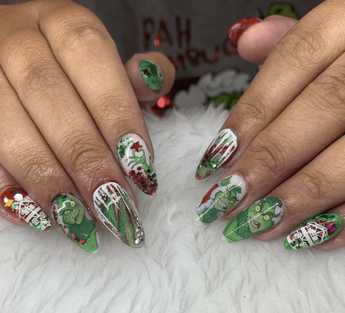 Green Gorgeous 30 Christmas Nail Designs Grinch To Get Inspired Nailz In Bloom