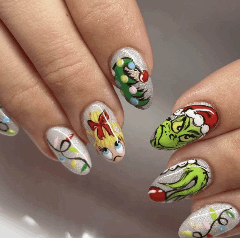 Grinch Nail Designs
