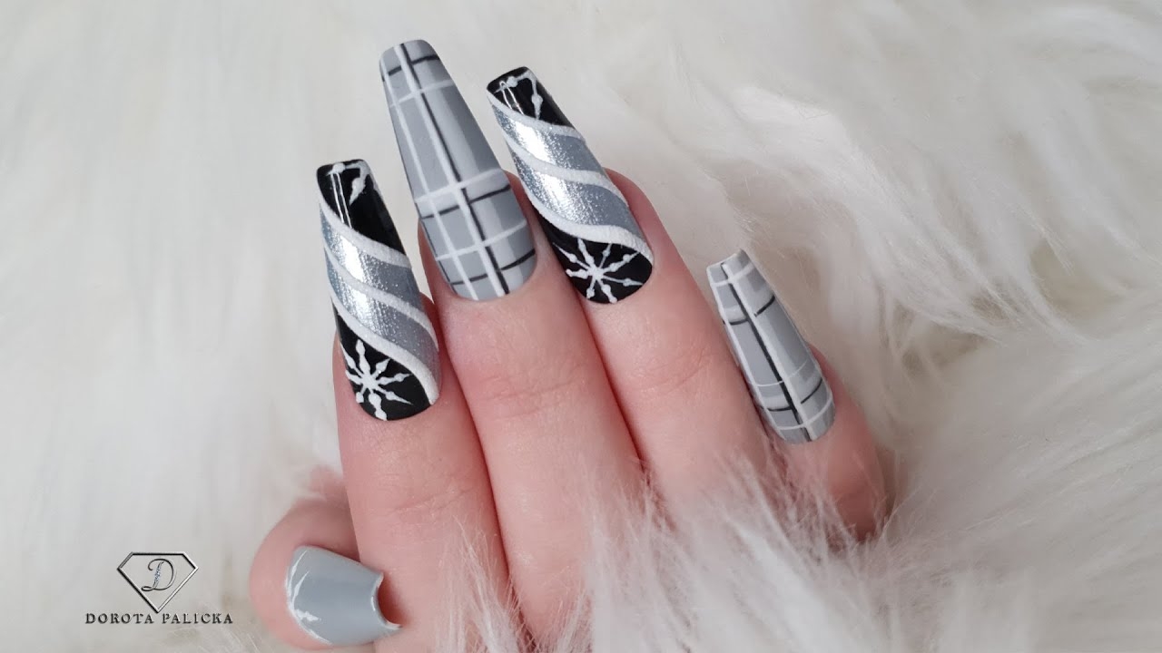 nail designs gray