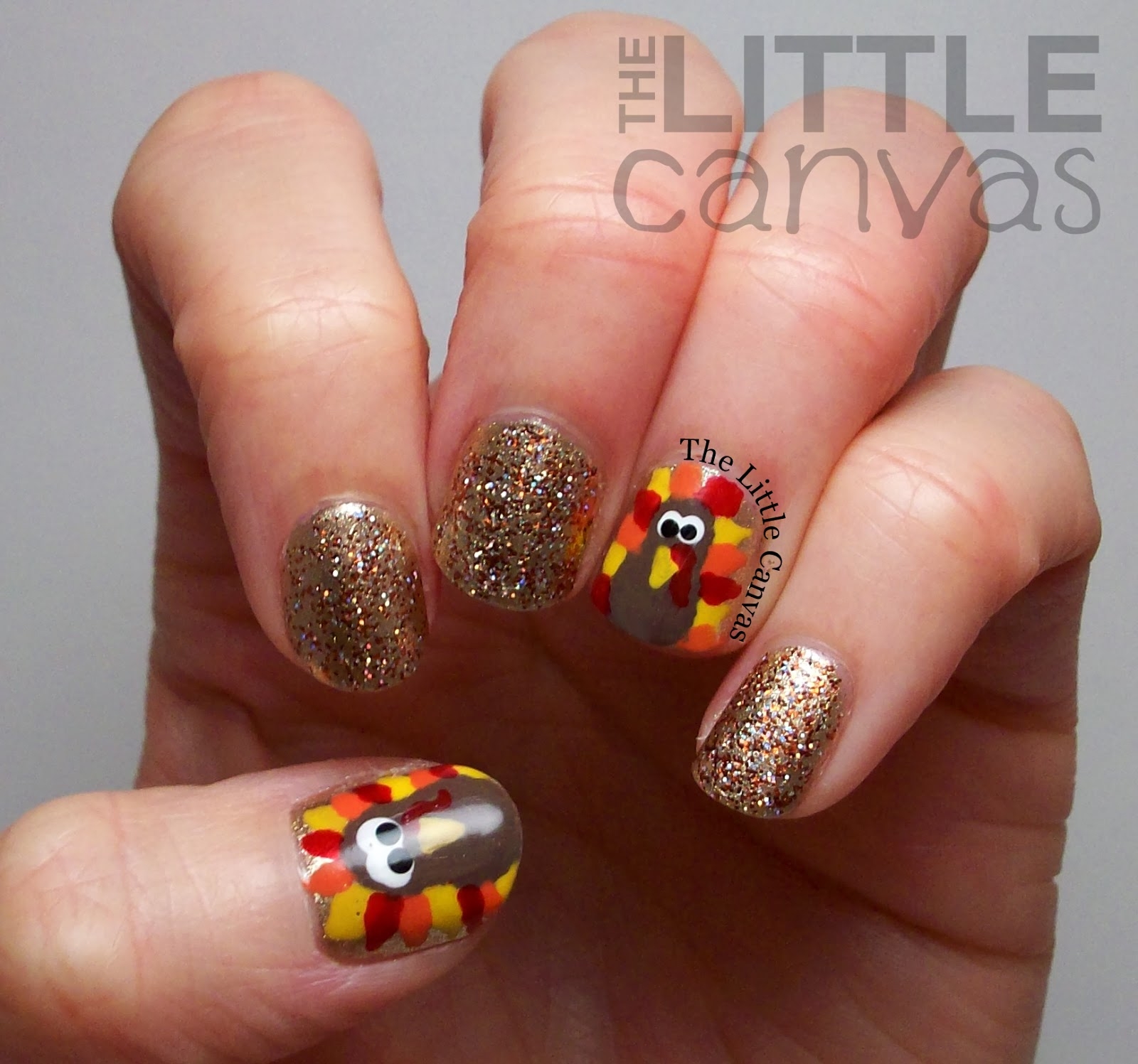 Happy Thanksgiving Turkey Nails The Little Canvas