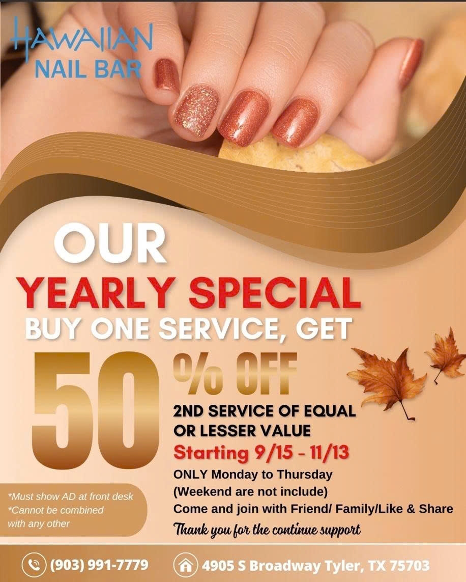 Hawaiian Nail Bar 4905 S Broadway Ave Tyler TX 75703
