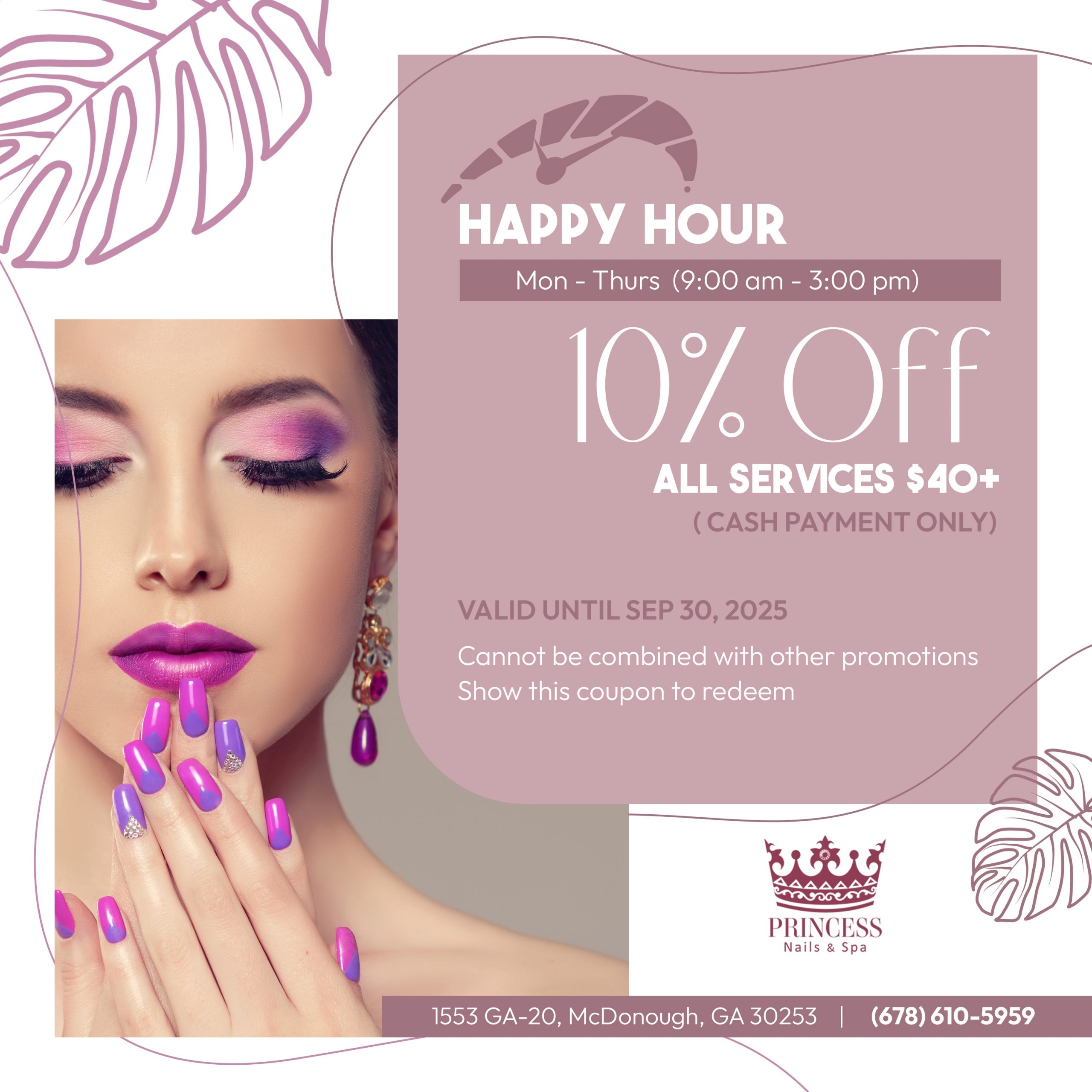 Home Nail Salon 30253 PRINCESS NAIL AND SPA McDonough GA 30253