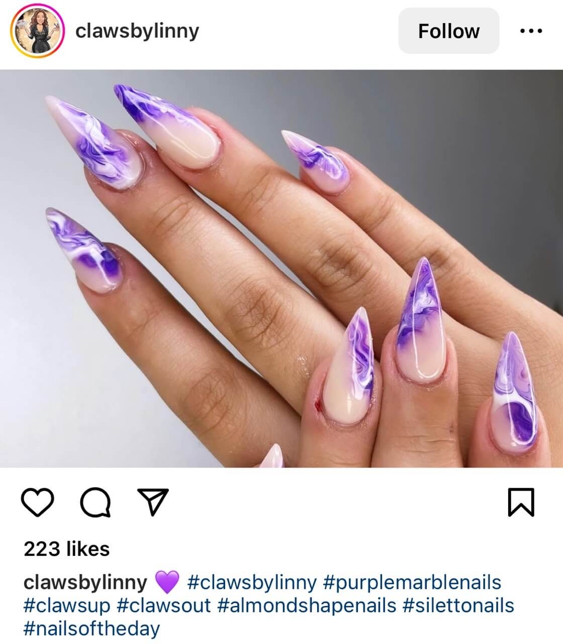 marble nail design