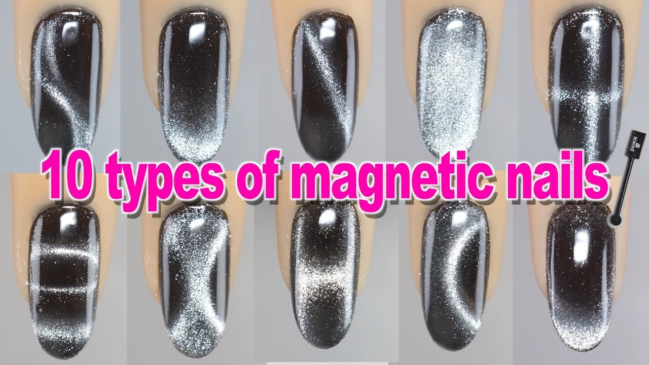 How To Make 10 Different Magnetic Nail Patterns Using Only Magnets ASKA NAILS YouTube
