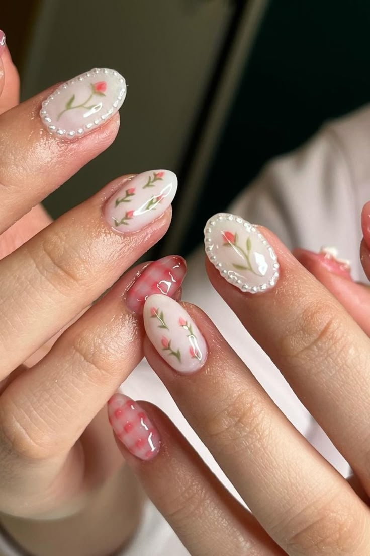  Korean Floral Spring Nail Designs You Gotta Try For 2024 