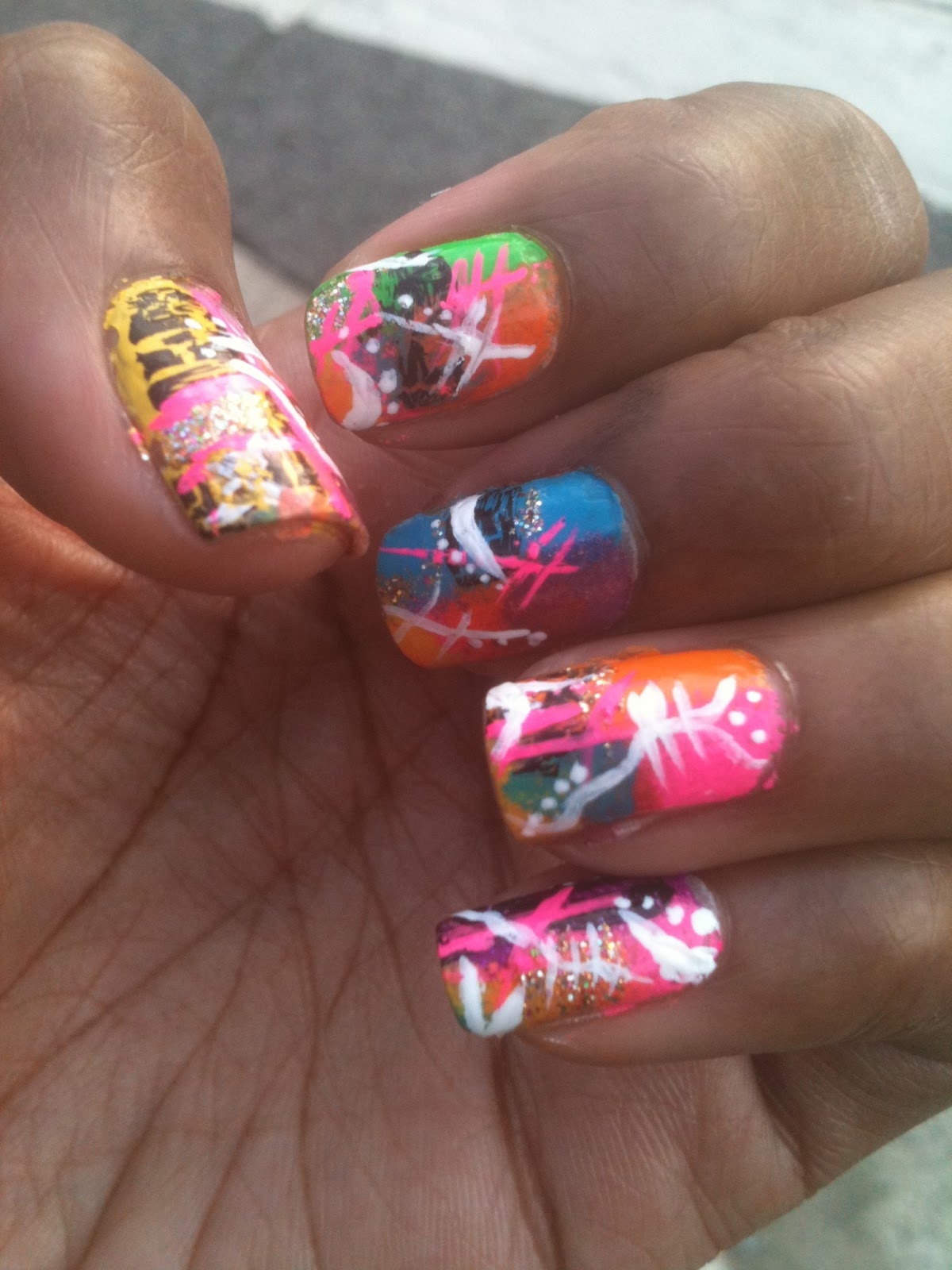 Lacquer Lockdown 2NE1 UGLY Inspired Mani