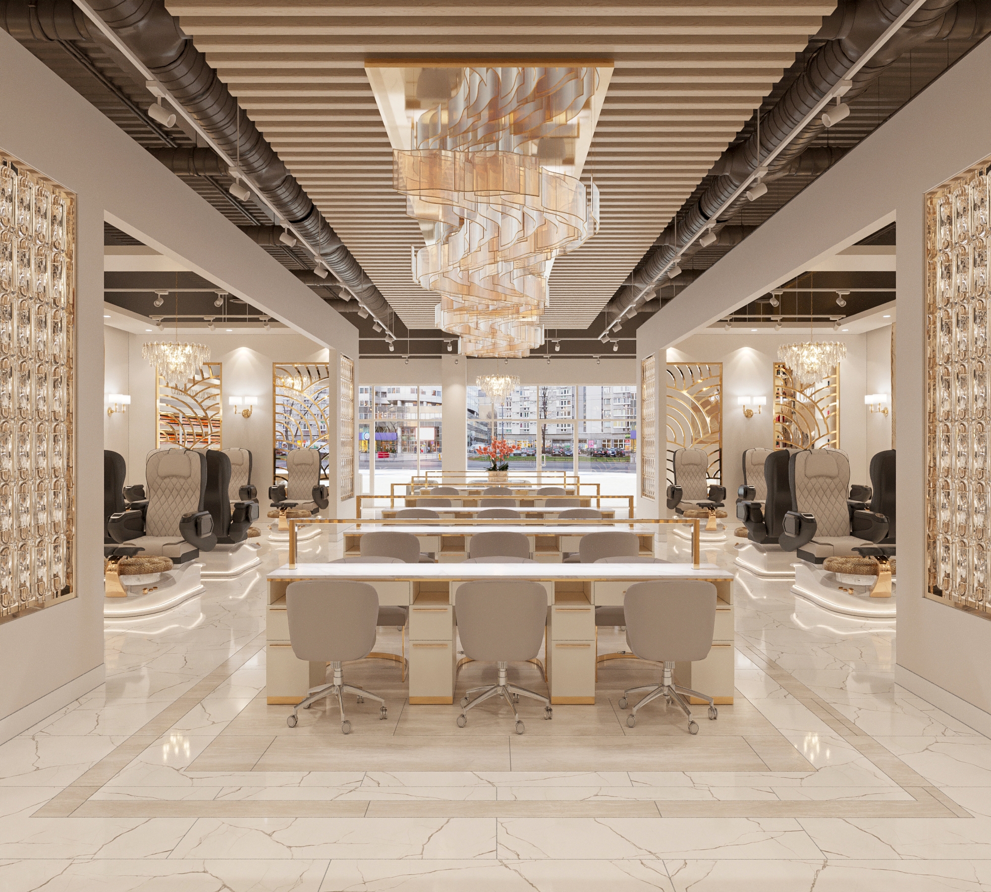 nail salons and