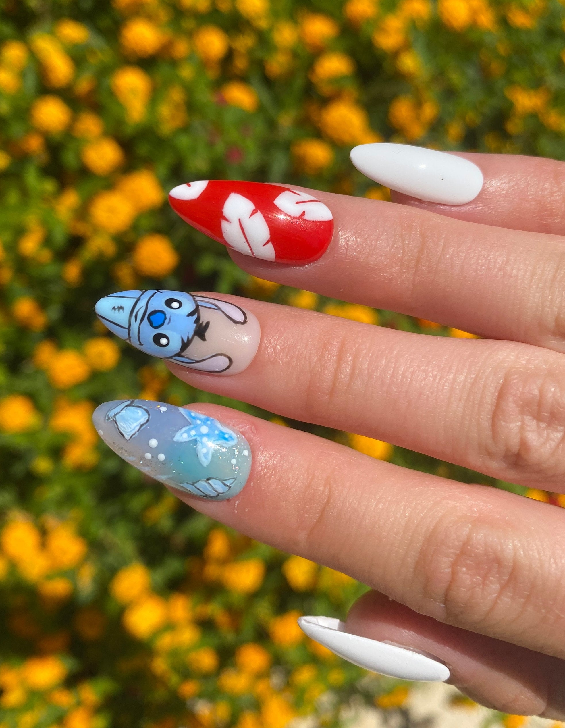 Lilo Stitch Inspired Press On Nails Etsy