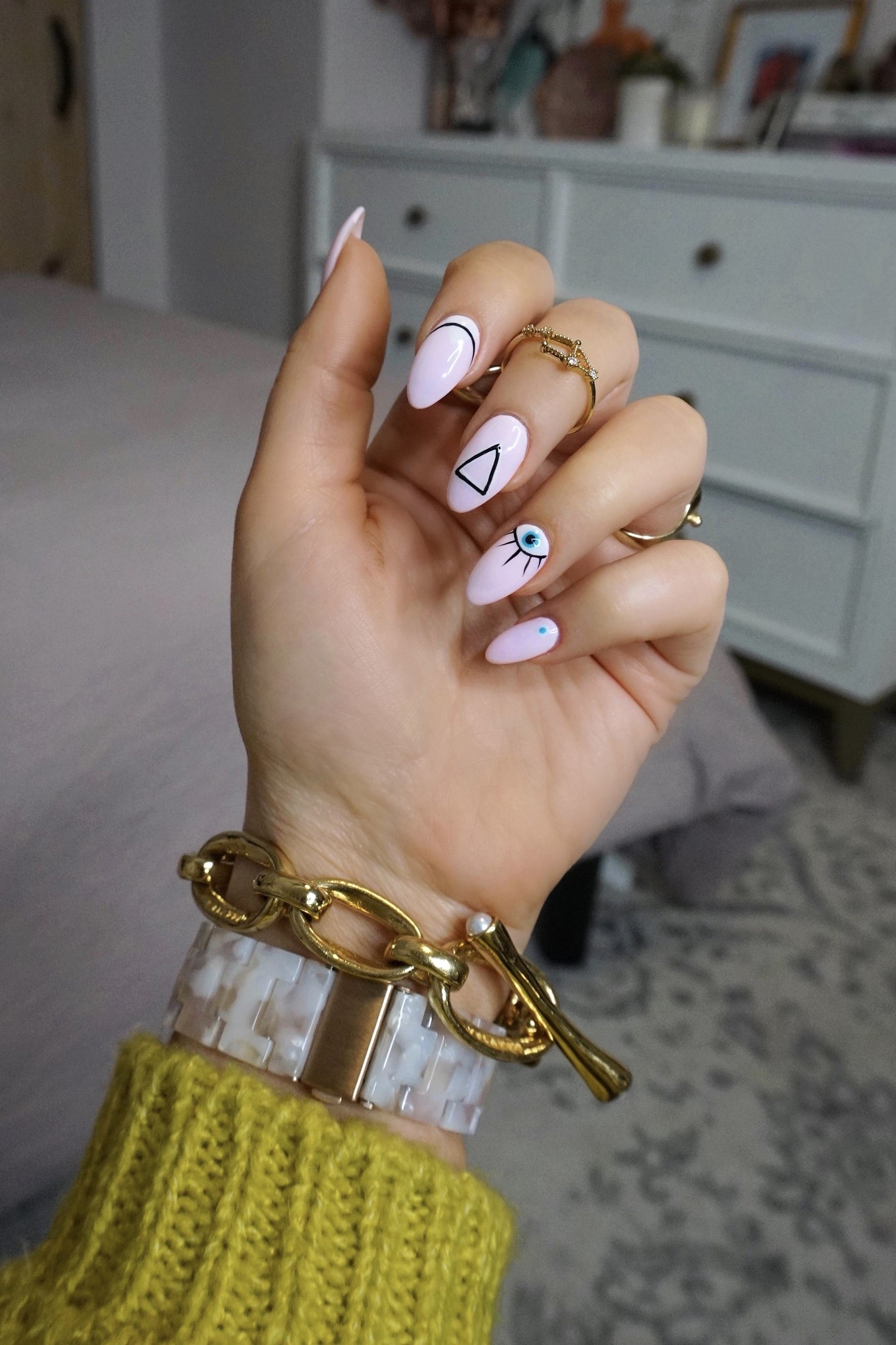 Manicure Of The Month Geometric Pink Evil Eye Nails Living After Midnite Manicure Of The Month Geometric Pink Evil Eye Nails Living After Midnite