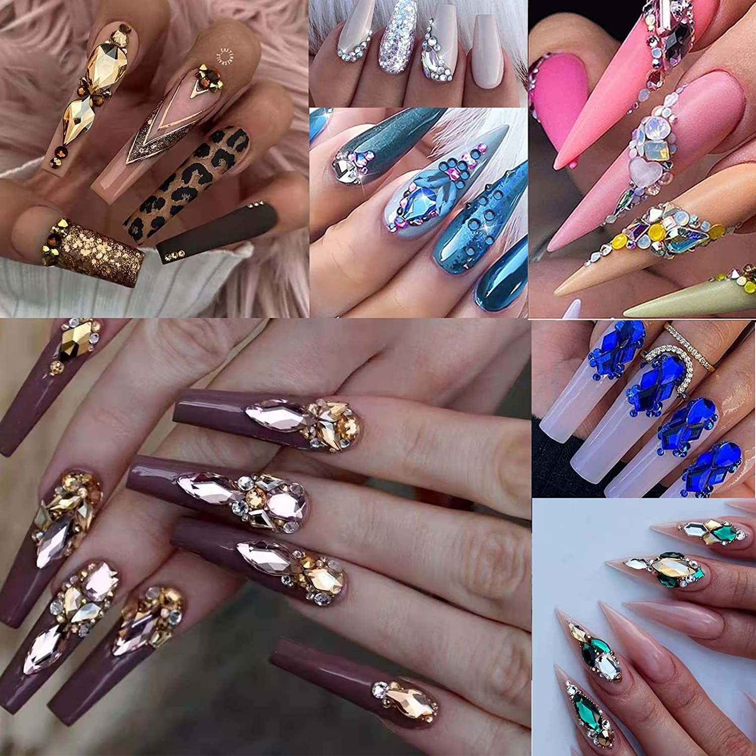 Mixed Colors Nail Art Rhinestone Crystal Rhinestones For Nail Design Crystals Gems Walmart