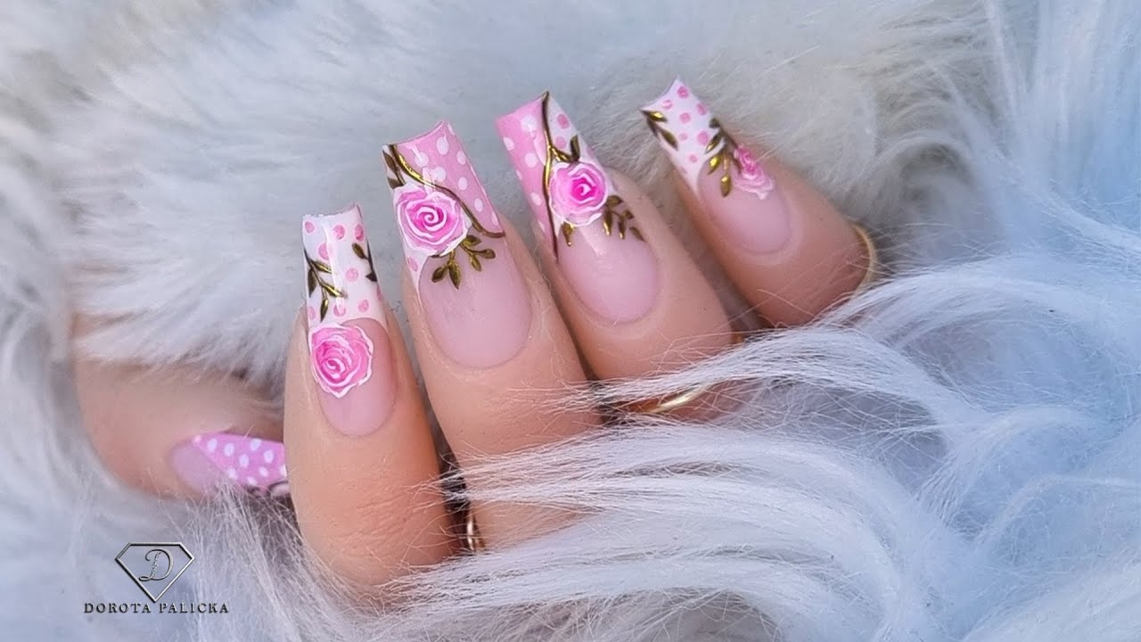 Mother s Day Nails With Roses Pink Rose Nail Art Best Nail Designs YouTube Mother s Day Nails With Roses Pink Rose Nail Art Best Nail Designs YouTube