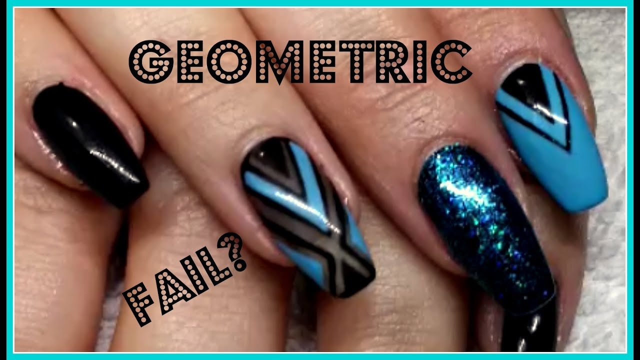 Black And Blue Nail Designs