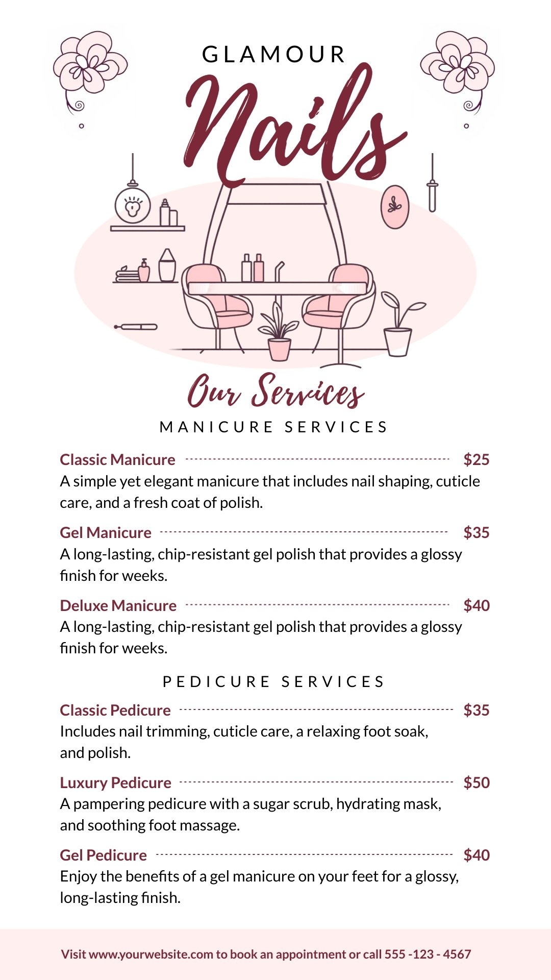 nail salon pricing