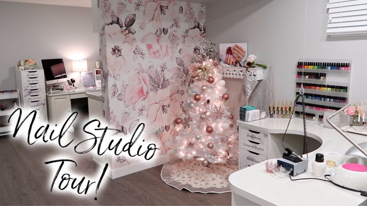 Nail Studio Tour At Home Nail Studio Filming Studio For YouTube Vlogmas Day 11 YouTube