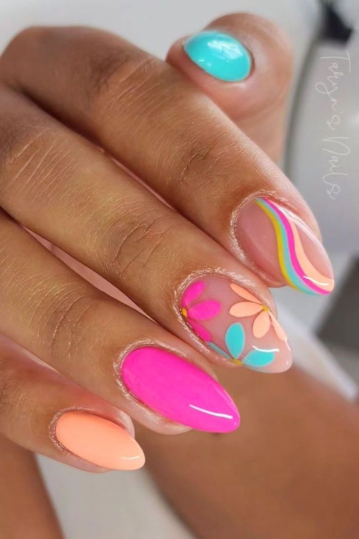 neon nail inspo