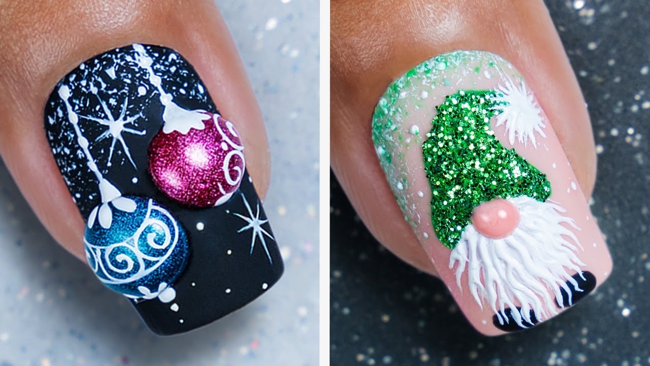New Christmas Nail Art Ideas Best Compilation For Short Nails YouTube