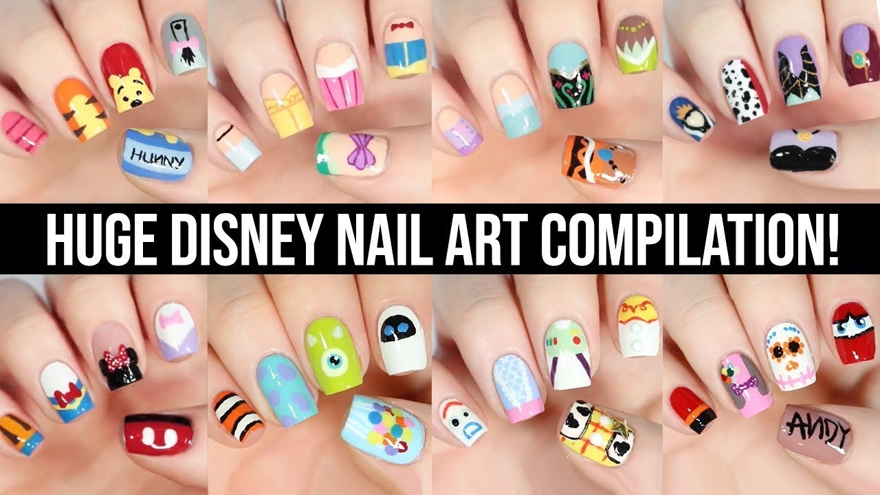 New Nail Art 2023 Disney Nail Art Tutorial Design Compilation YouTube