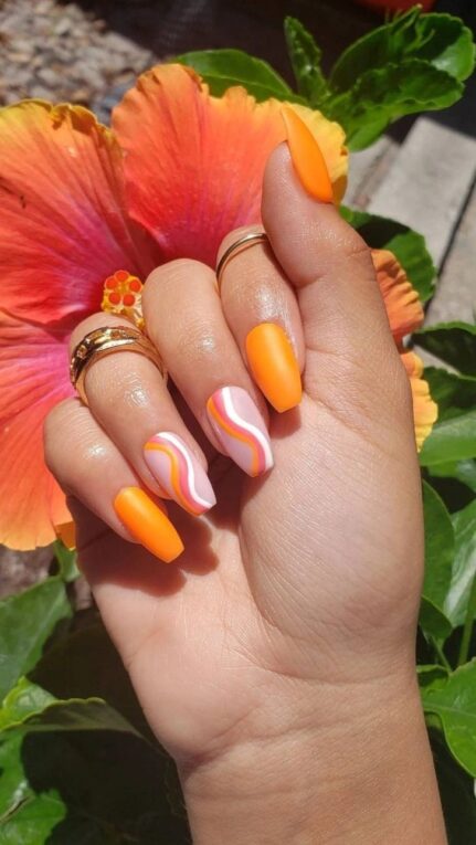 Orange Nail Inspo