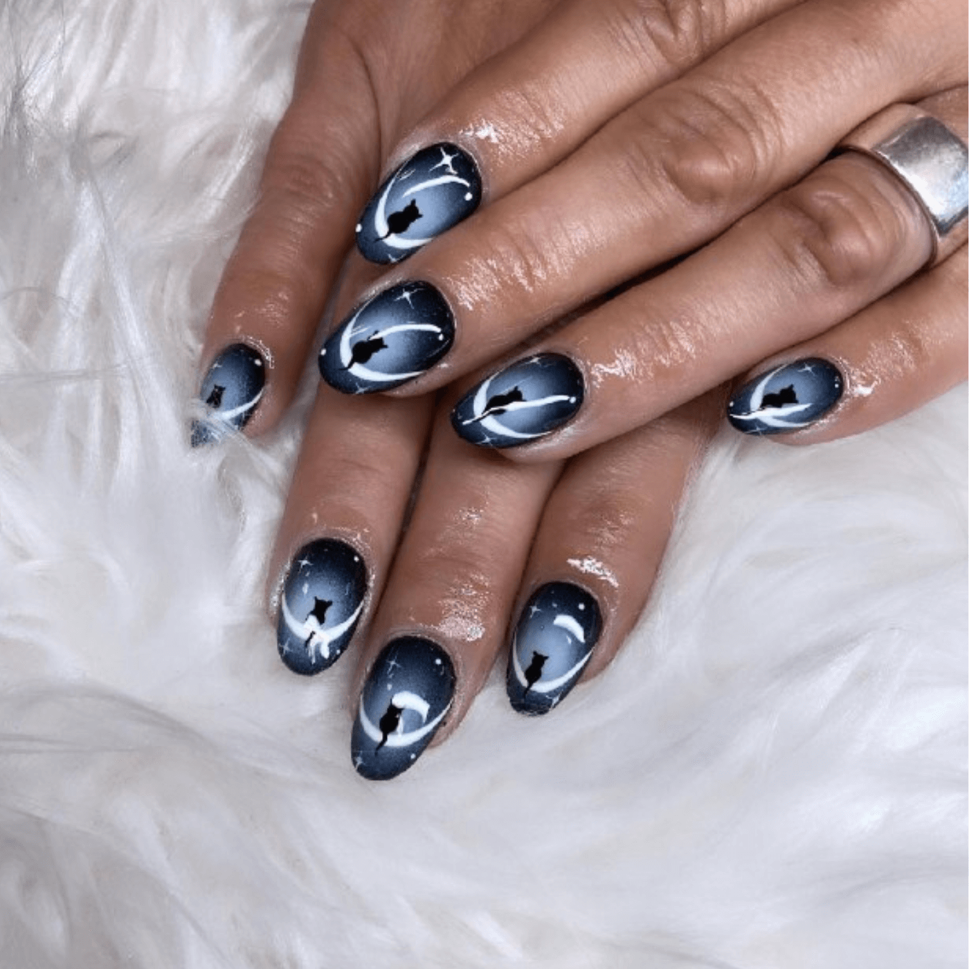 oval nails with designs
