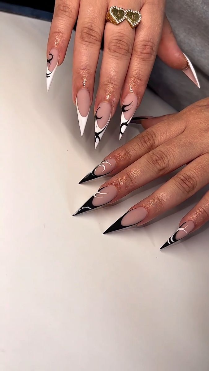 Pin By On NAILS Gel Nails Acrylic Nails Stiletto Stilleto Nails Designs