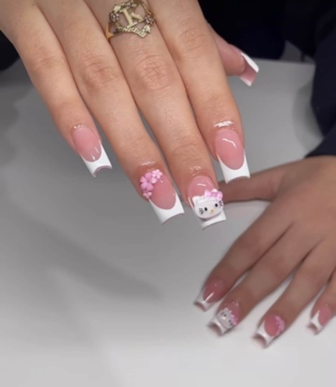 Pink Hello Kitty Nails Etsy