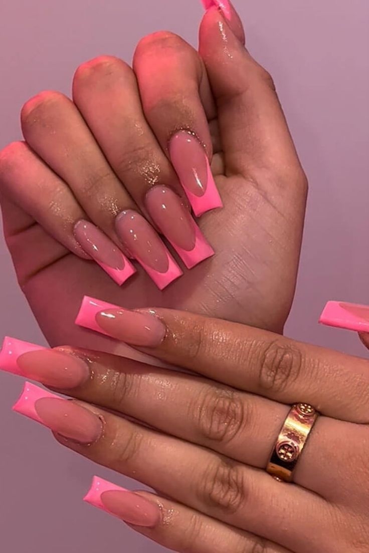 french pink nails designs